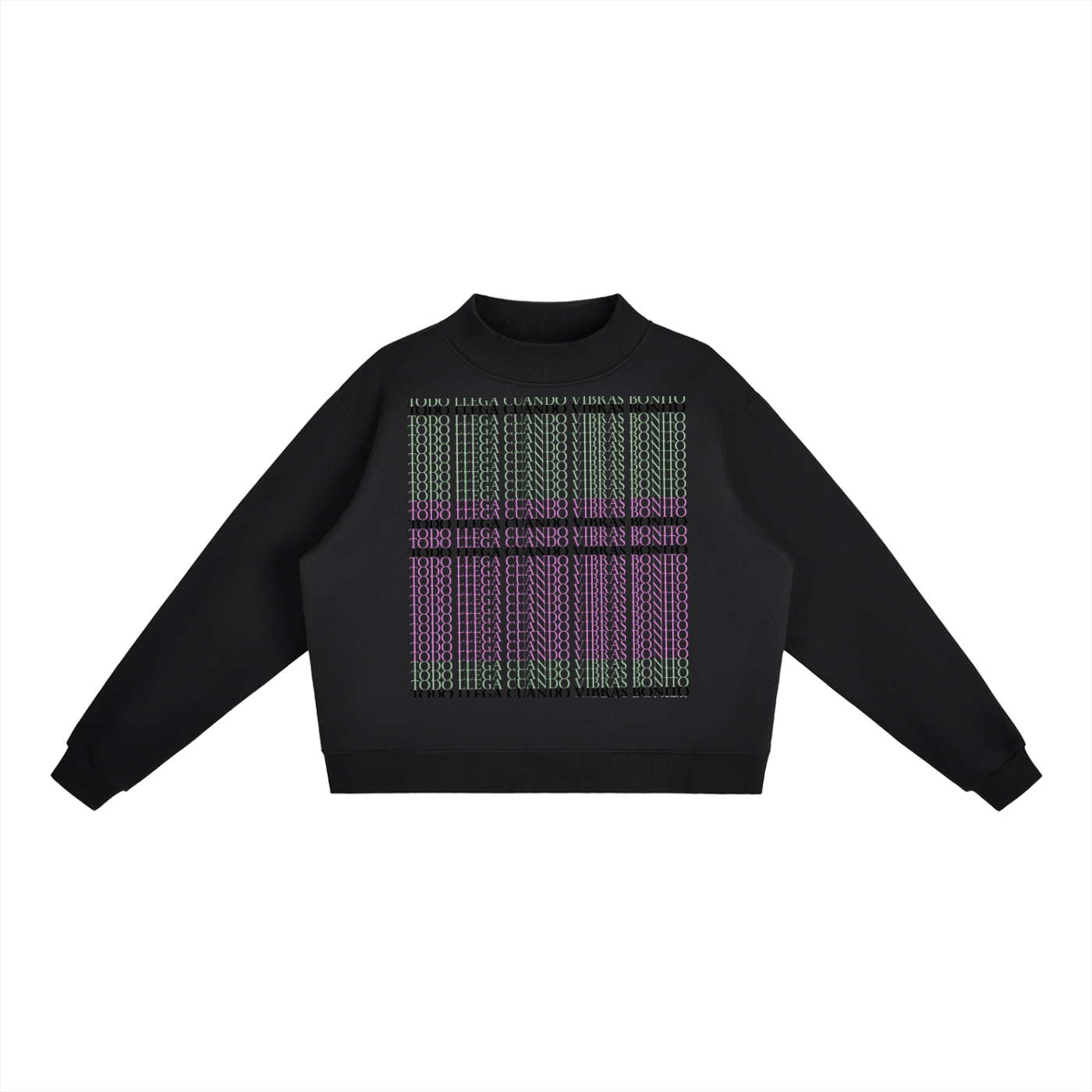 Essential Fleece Mock-Neck Crew Sweatshirt