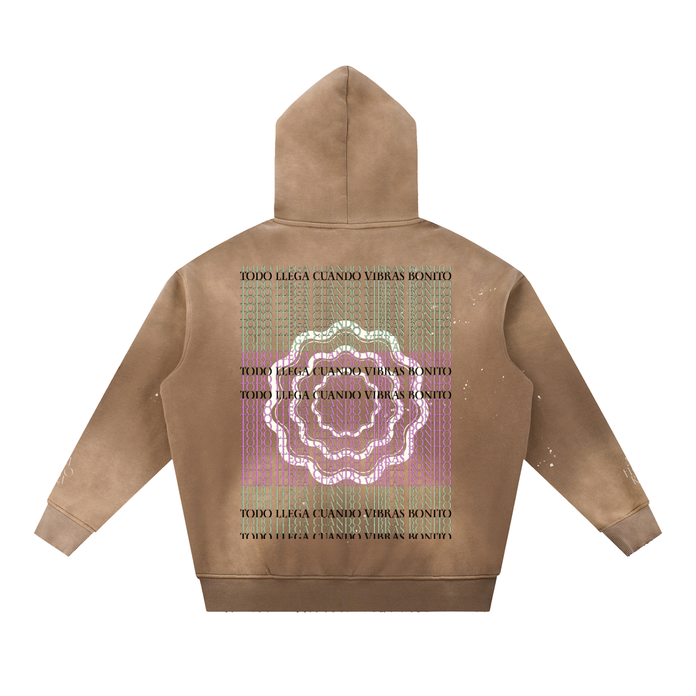 Vintage Washed Frayed Fleece Hoodie